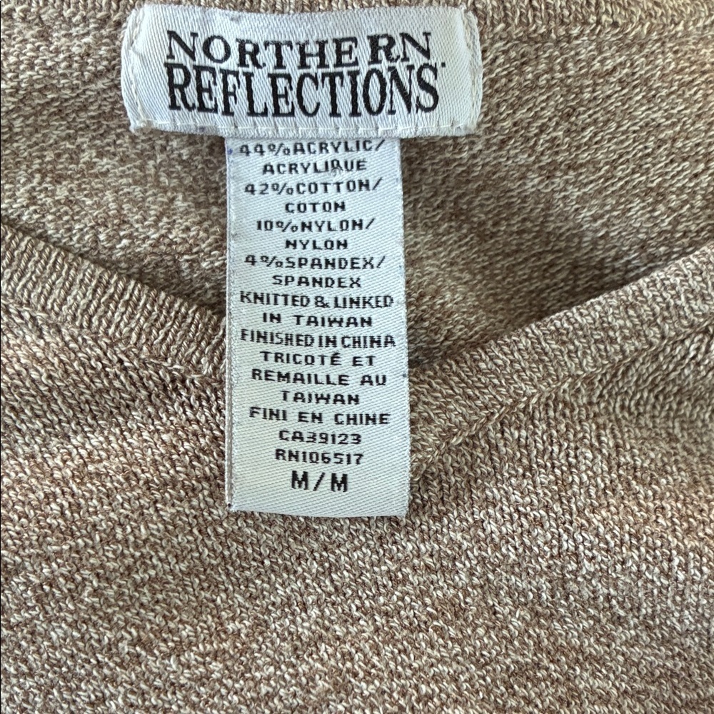 Northern Reflections brown V-Neck Sweater with Floral Embroidery medium - Picture 5 of 8